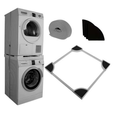 LG  Çamaşır Makinesi & Kurutma Makinesi Ayarlanabilir Birleştirme İstifleme Kiti (Tüm Makinelere Uygun) - Gri - İnox